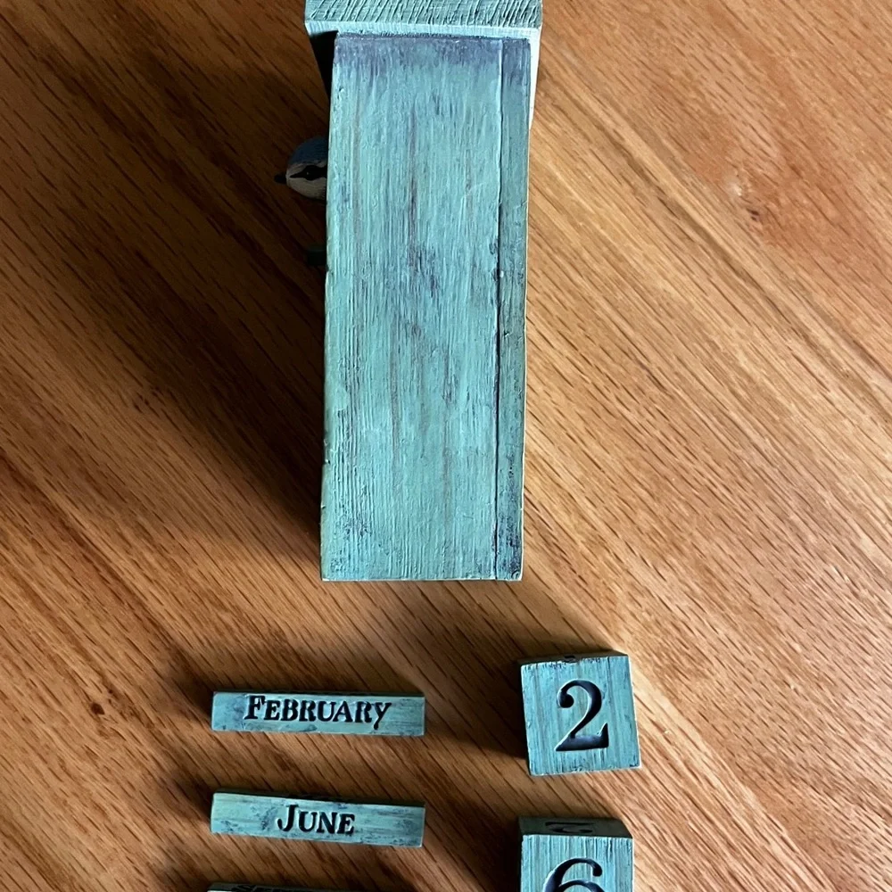 Hallmark Blue Office Calendar with Perpetual Date Display